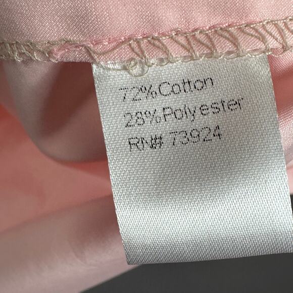 Misook Embroidered Dress Pink Size Small Poplin Drop Waist Floral V Neck - Picture 6 of 7